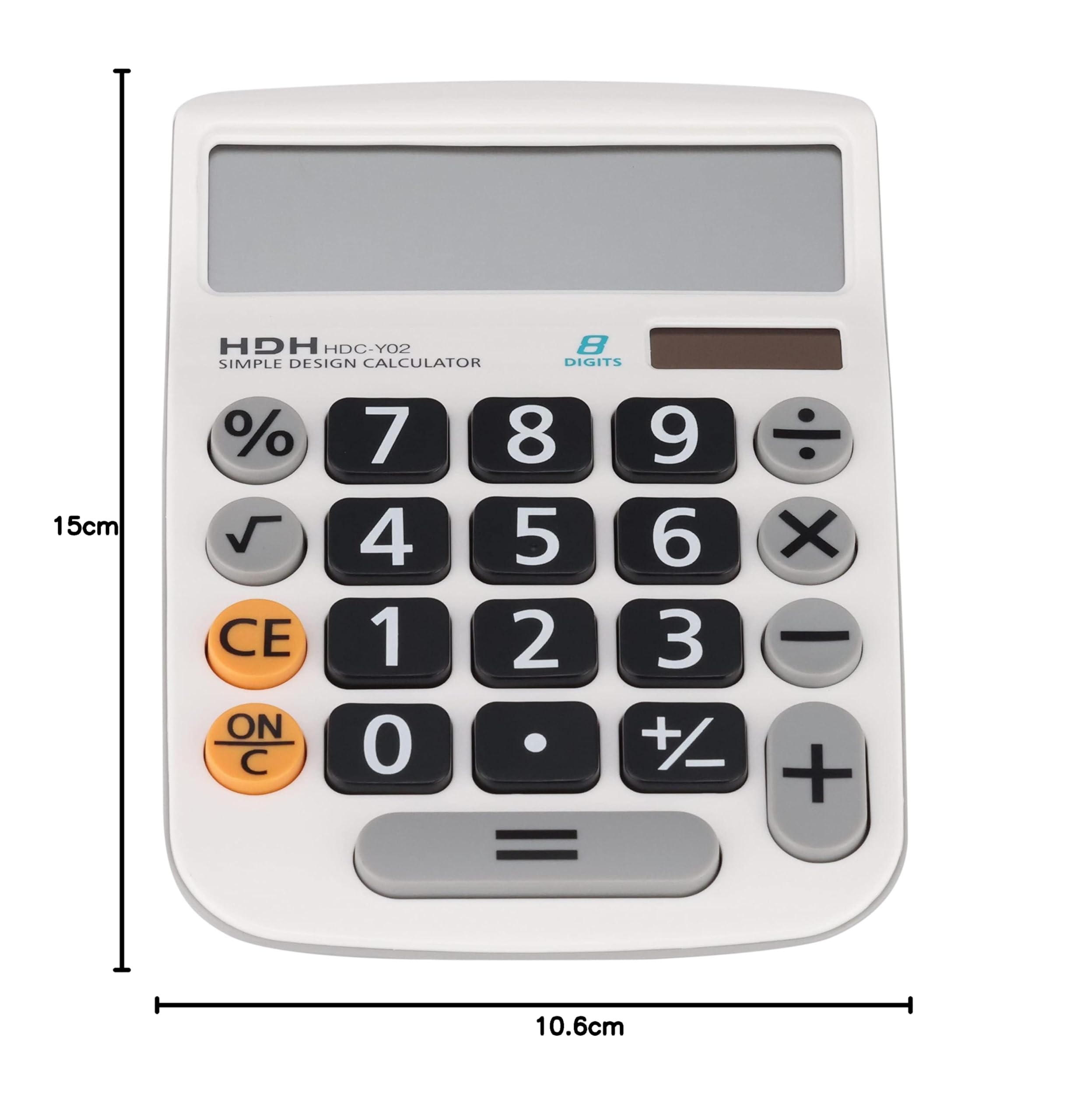 Amazon | HDH 電卓 8桁 デスクタイプ くっきり見やすい数字 シンプル